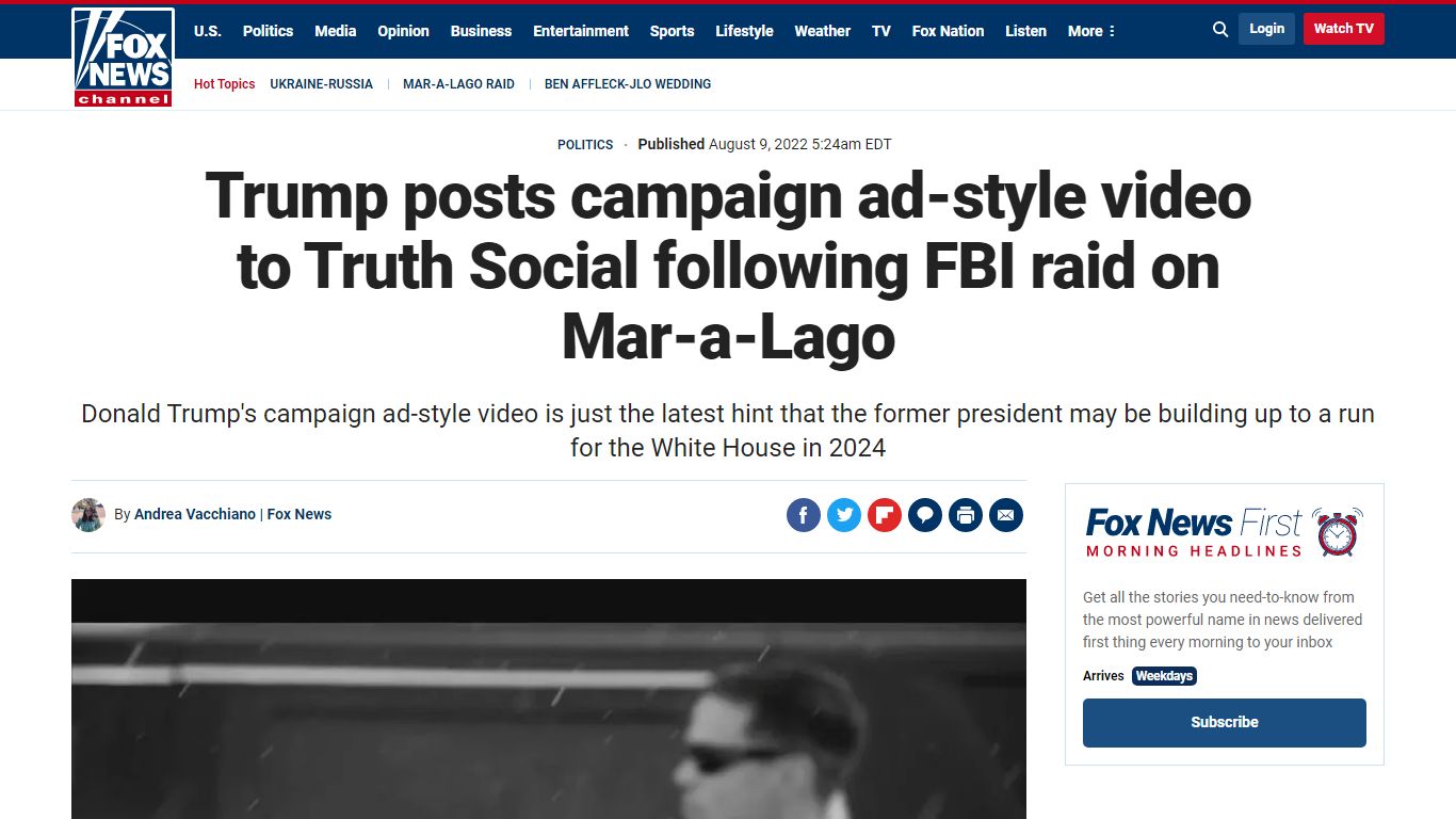 Trump posts campaign ad-style video to Truth Social following FBI raid ...